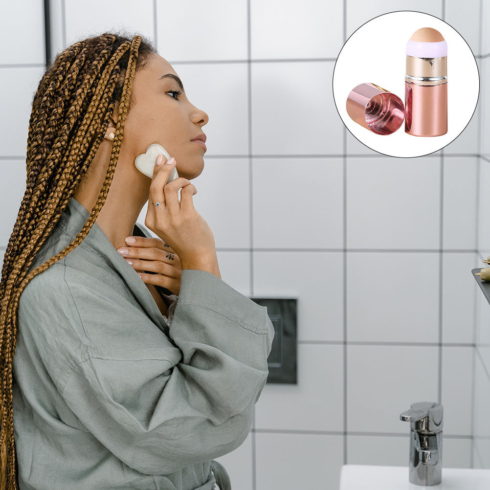Skincare Oily Skin - Vulkanstein-Gesichtsroller zur Ölabsorption, Wiederverwendbares Hautpflegewerkzeug für