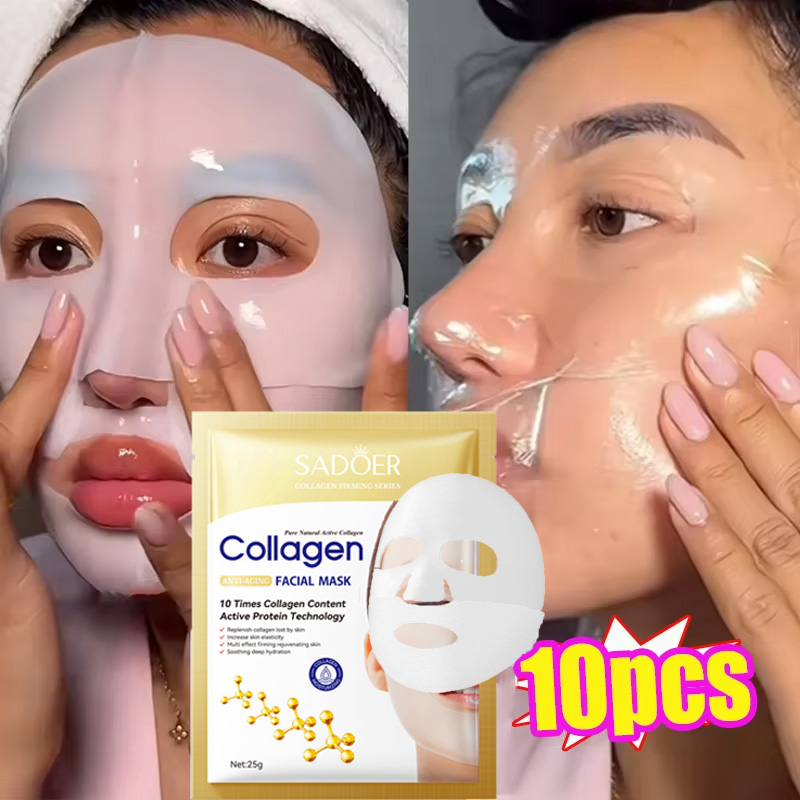 Skincare Oily Skin - 10PCS Kollagen Anti Falten Gesichtsmaske Anti
