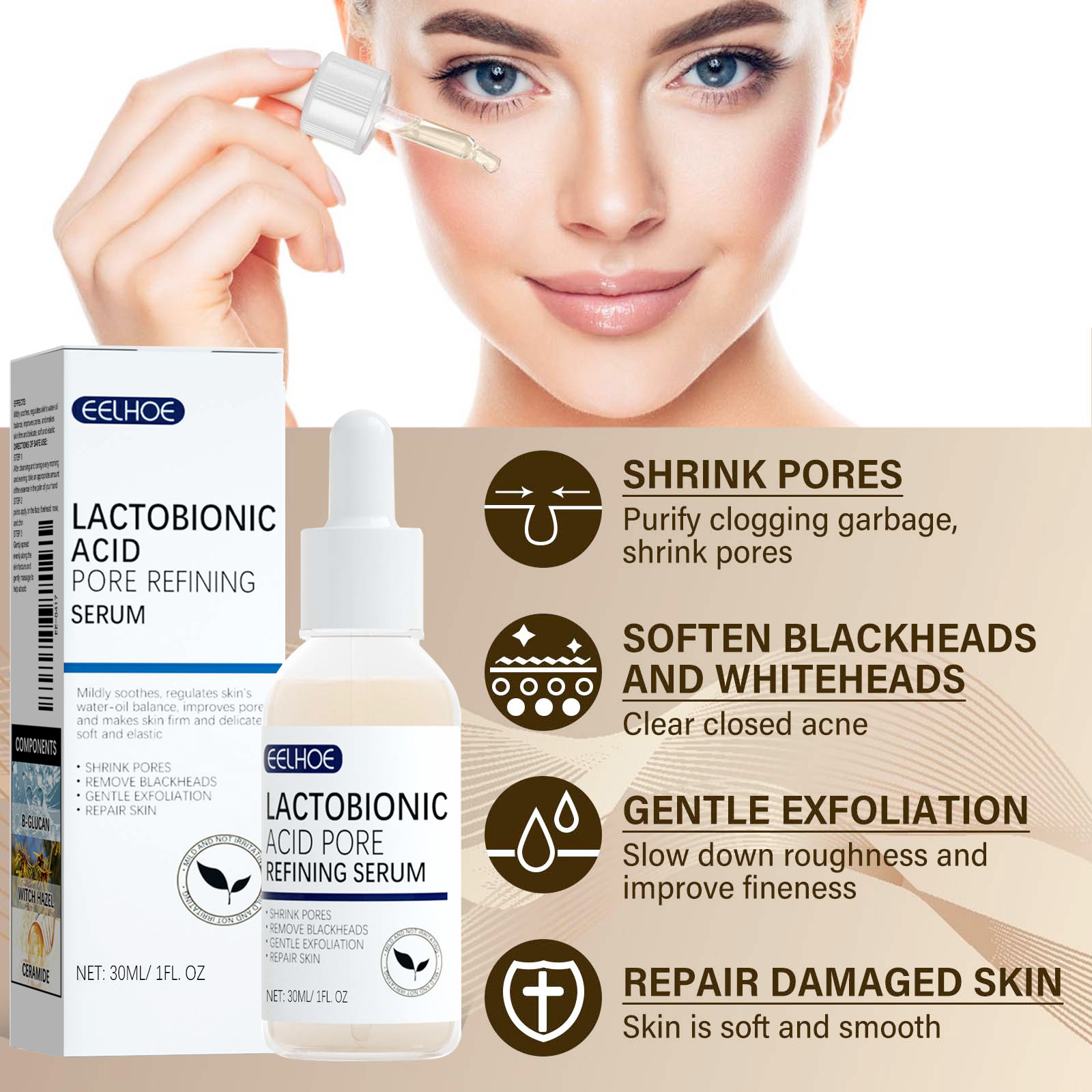 EELHOE Lactobionsäure Poren Sc – Ferulic Acid Serum Bewertung und Preis